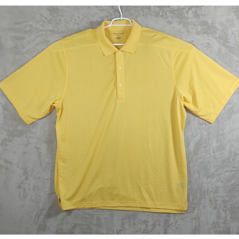 Men's, Golf or Tennis Casual Polo, Size XL, Yellow, Nicklaus Golf, Short Sleeves
